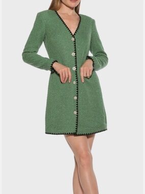 Alexia Admor Green Tweed Dress